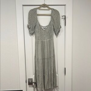 Abercrombie & Fitch Checkered Midi Dress